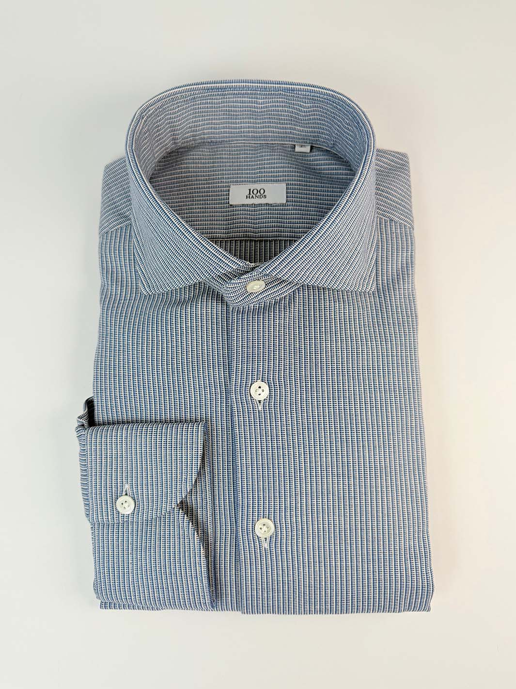 Blue Textured Stripe Shirt | 100 Hands 15.75 US (40 EU) / Slim Blue Textured Stripe Shirt | 100 Hands 15.75 US (40 EU) / Slim