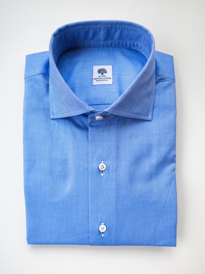 Sky Blue Cotton Oxford Dress Shirt – Anatoly & Sons