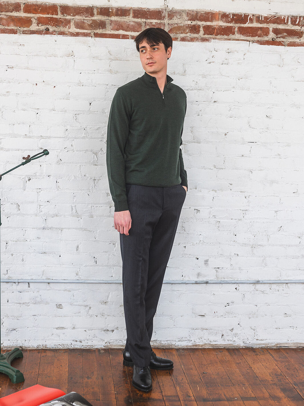 Charcoal Wool Cavalry Twill Trousers | Drago Super 130s 36 US (46 EU) Charcoal Wool Cavalry Twill Trousers | Drago Super 130s 36 US (46 EU)