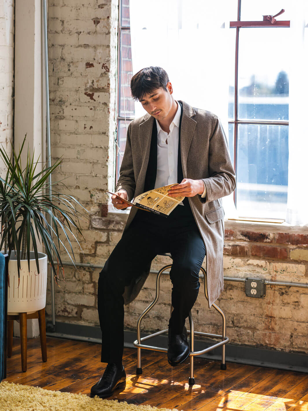 Oatmeal Wool Flannel Overcoat – Anatoly & Sons