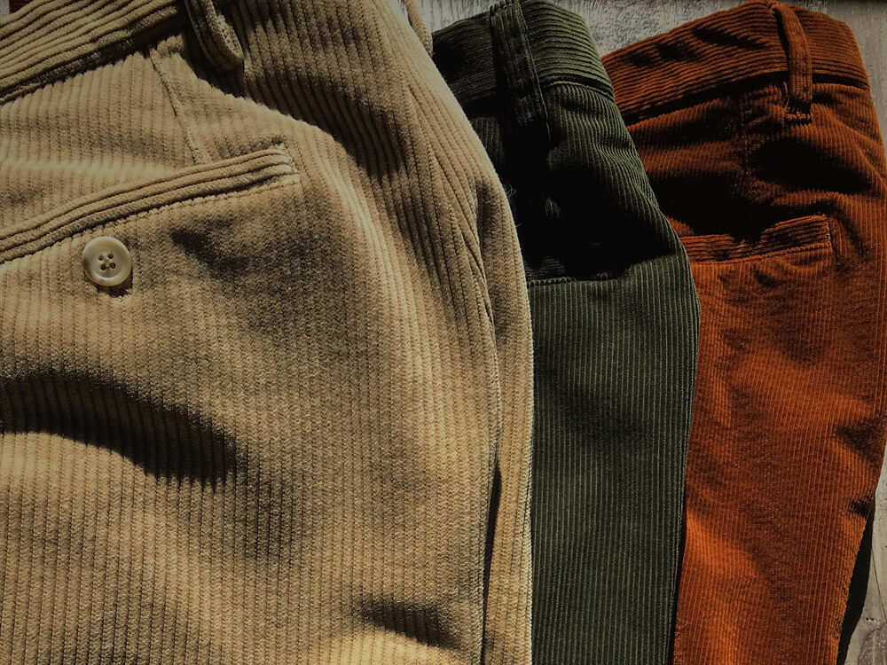 multi-colored corduroy pants