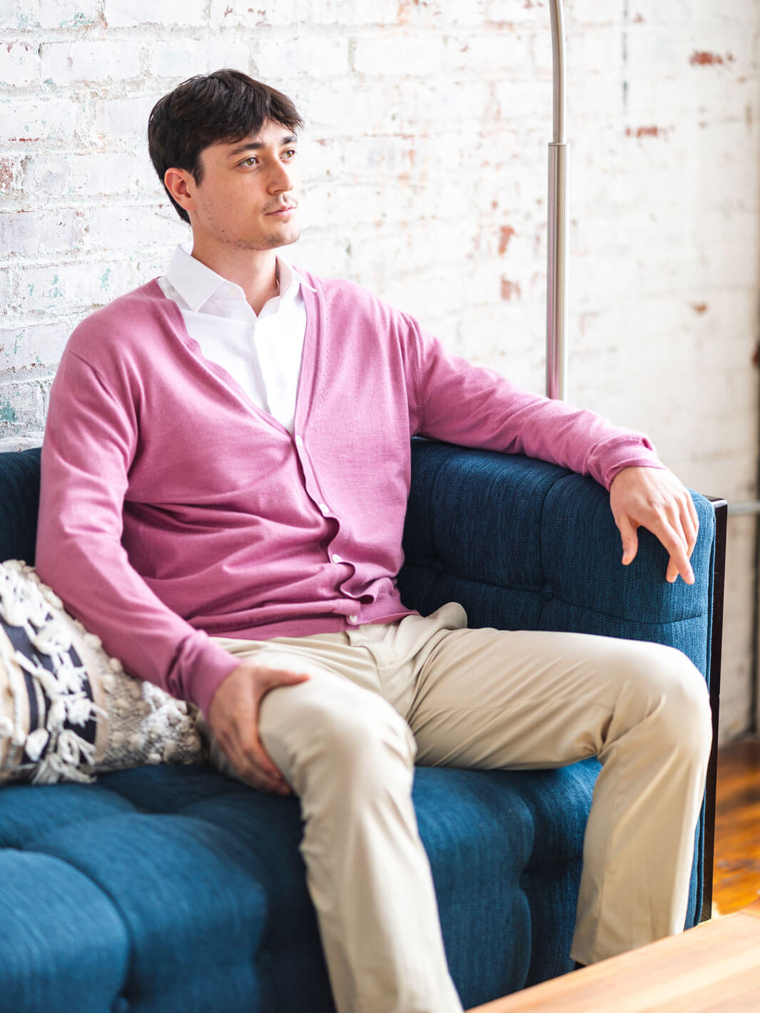 Pink Cashmere Silk Cardigan Anatoly Sons