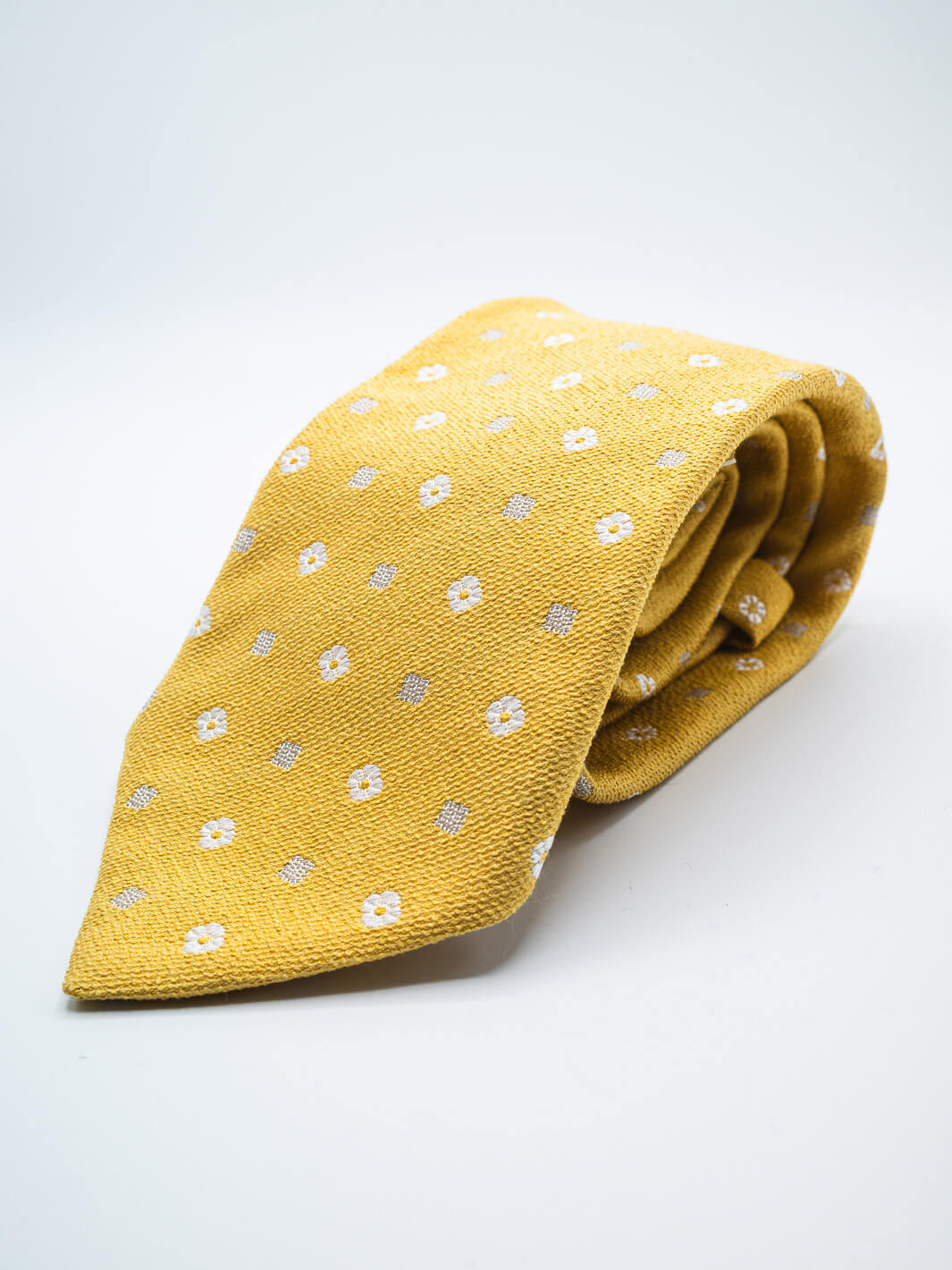 floral tie yellow