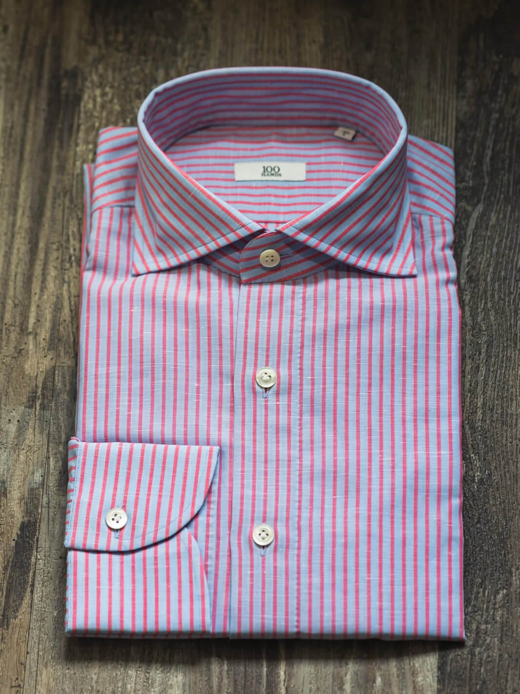 100 Hands Rose Pink Stripe Shirt