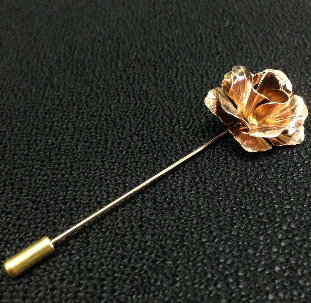 Anatoly's Accessories Golden Rose Lapel Pin