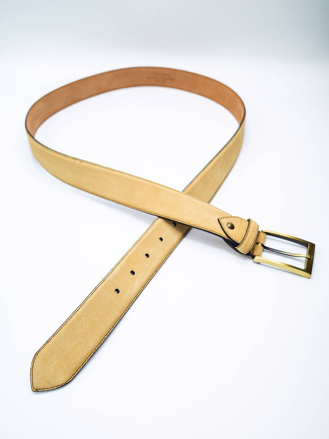 Anatoly & Sons Belts A&S Suede Belt - Tan