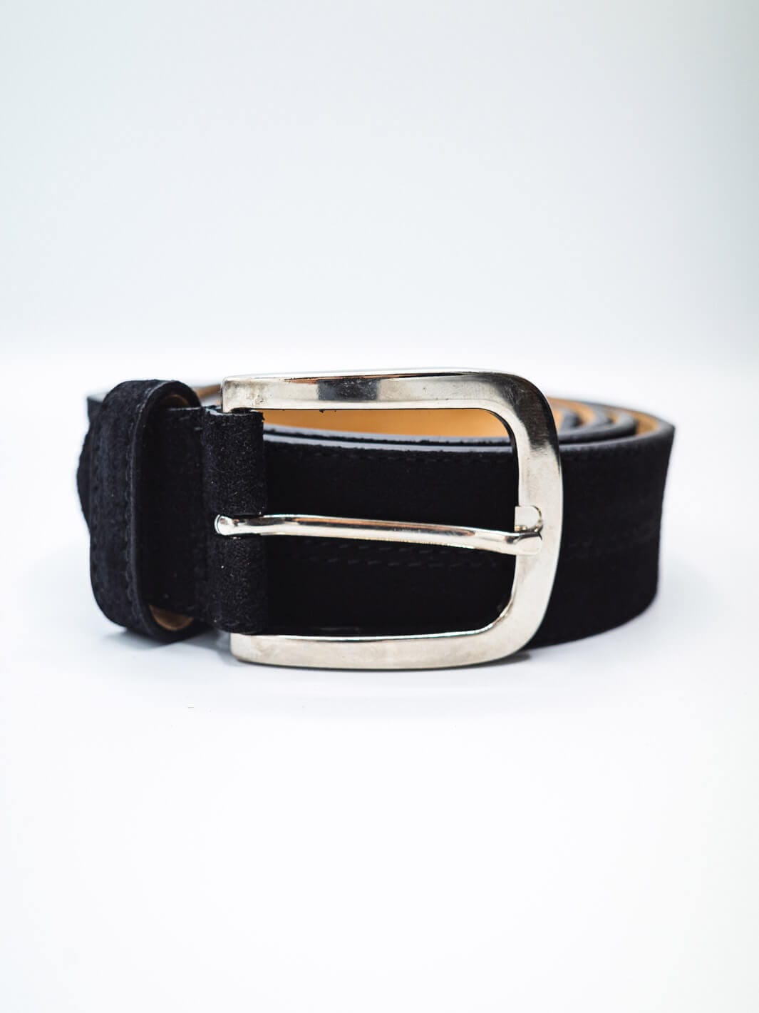 Anatoly & Sons Belts Suede Marseille Belt - Black