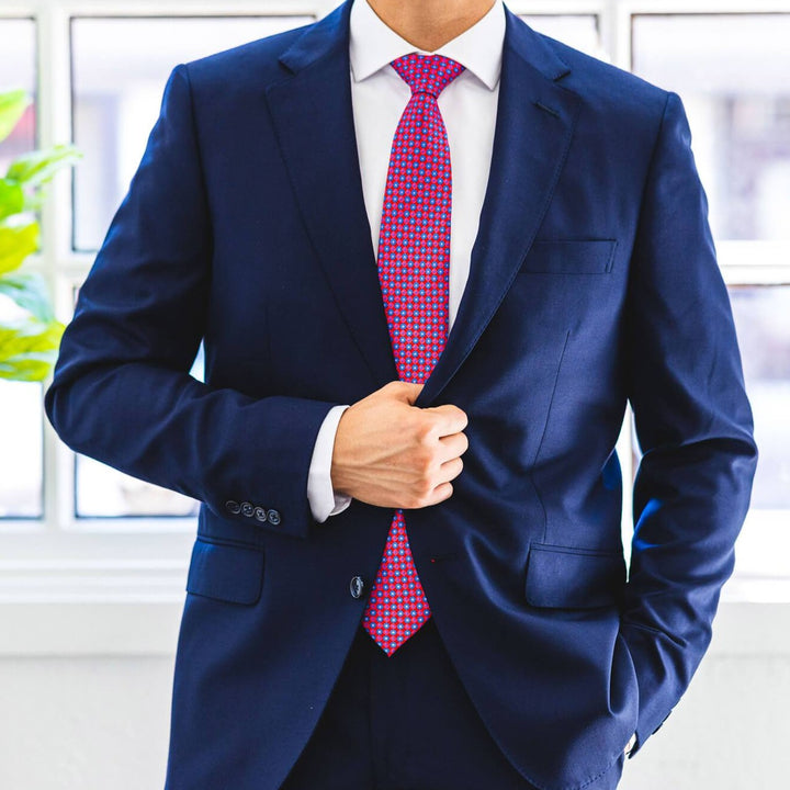 Anatoly & Sons Suits Navy Birdseye Holland & Sherry Suit