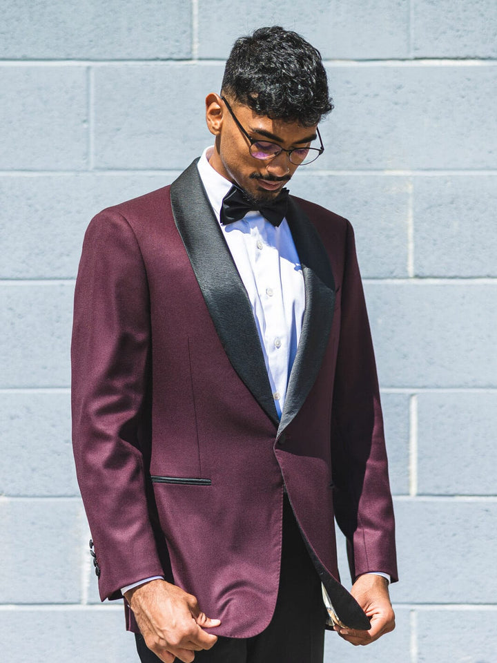 Anatoly & Sons Tuxedos Burgundy Shawl Tuxedo Jacket