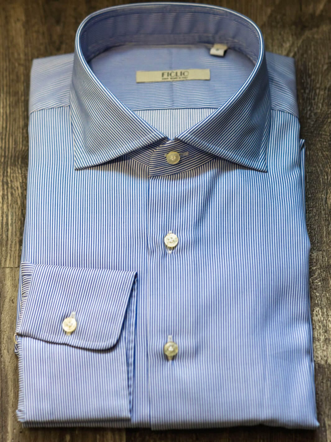 Figlio Blue Pencil Stripe Shirt