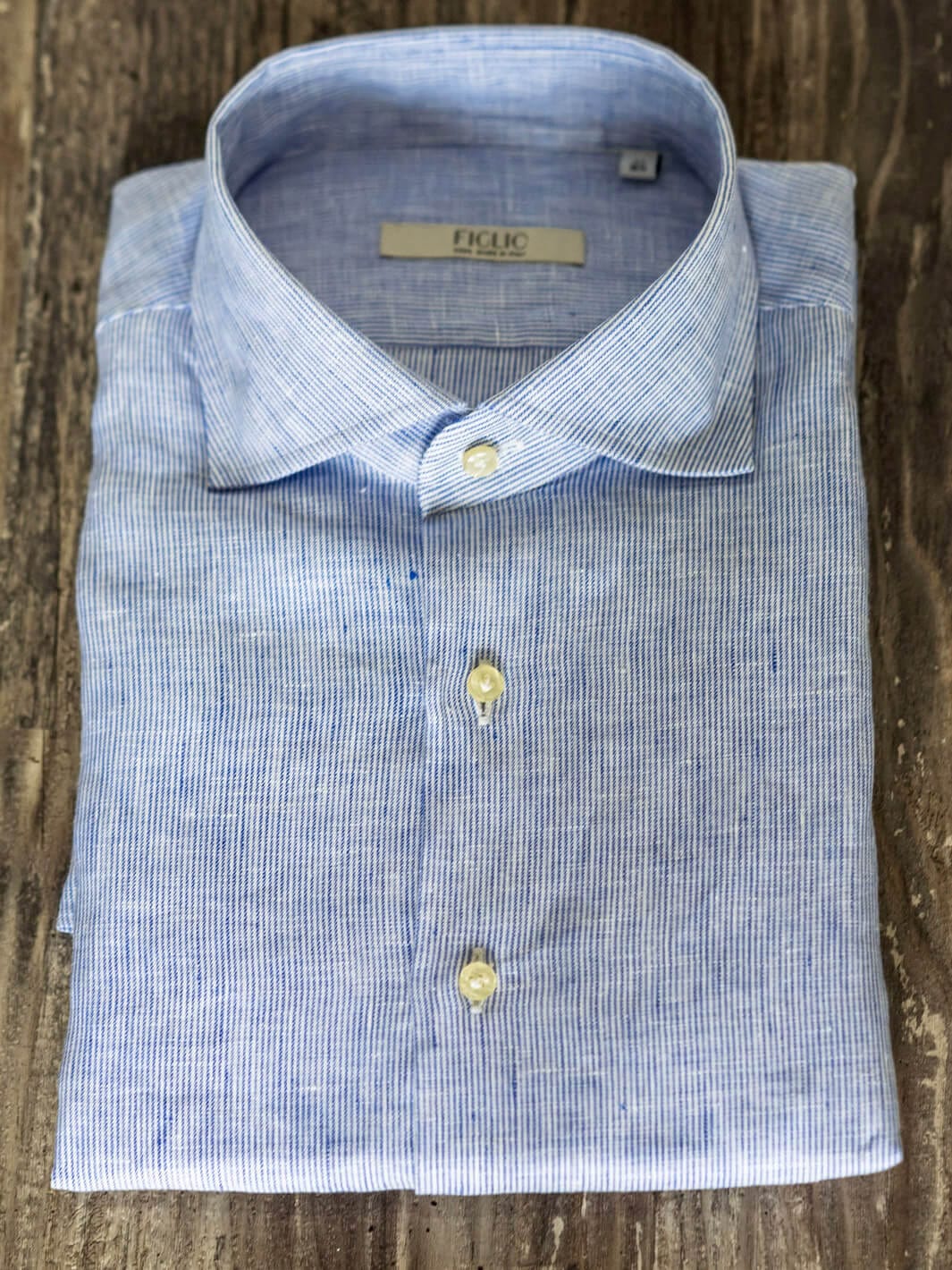 Figlio Shirts Blue Striped Shirt