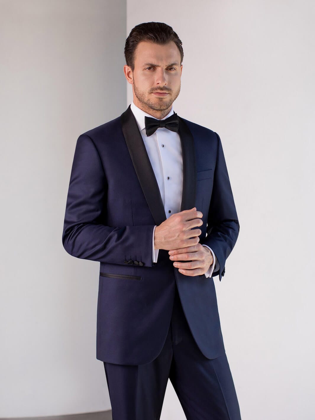 MaxMan Blue MaxDavoli Shawl Collar Tuxedo - Modern