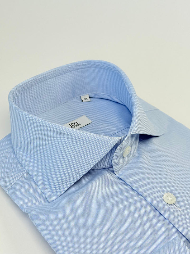 Cotton Oxford Dress Shirt - Light Blue