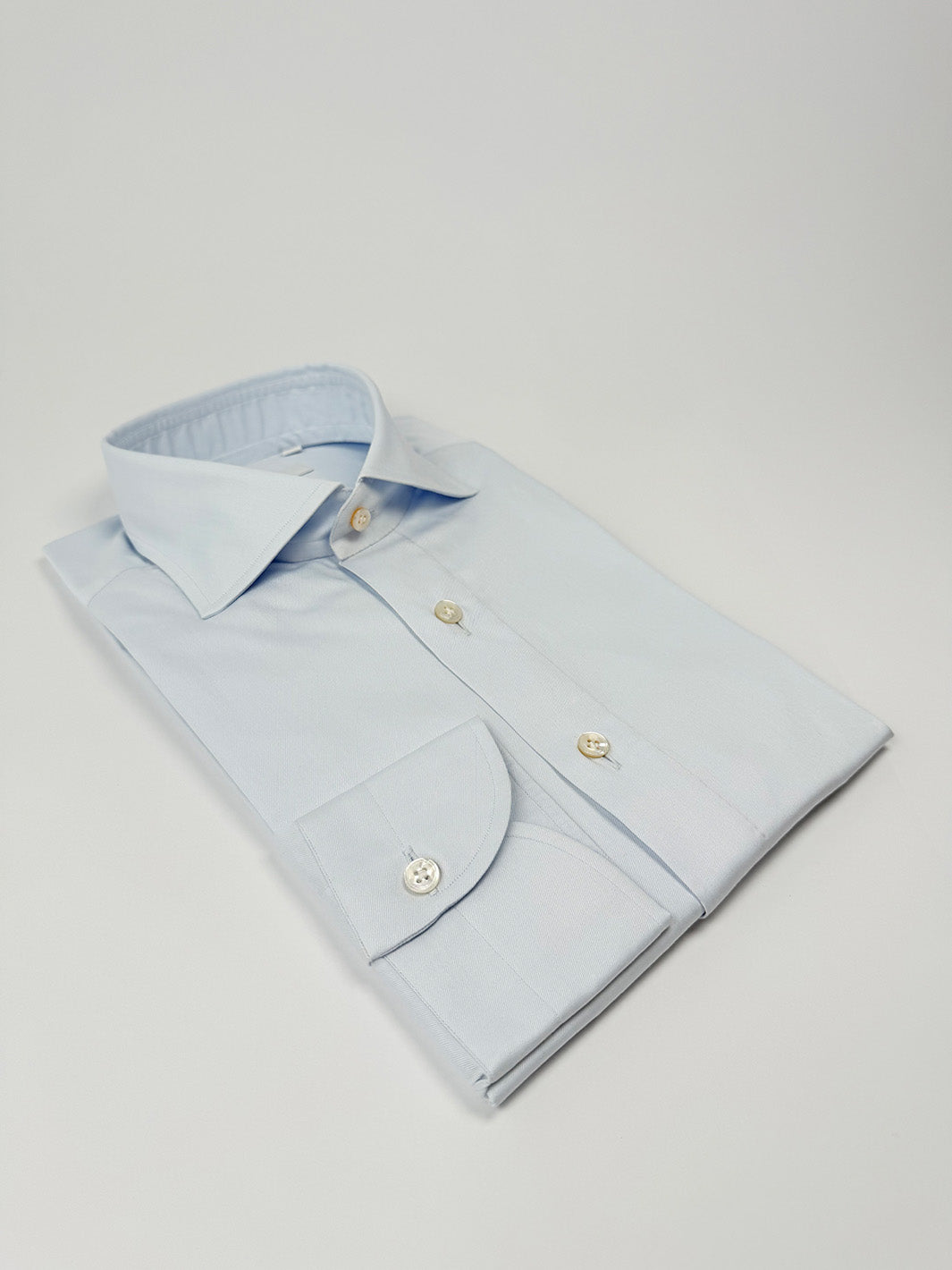 Cotton Twill Dress Shirt - Pale Blue