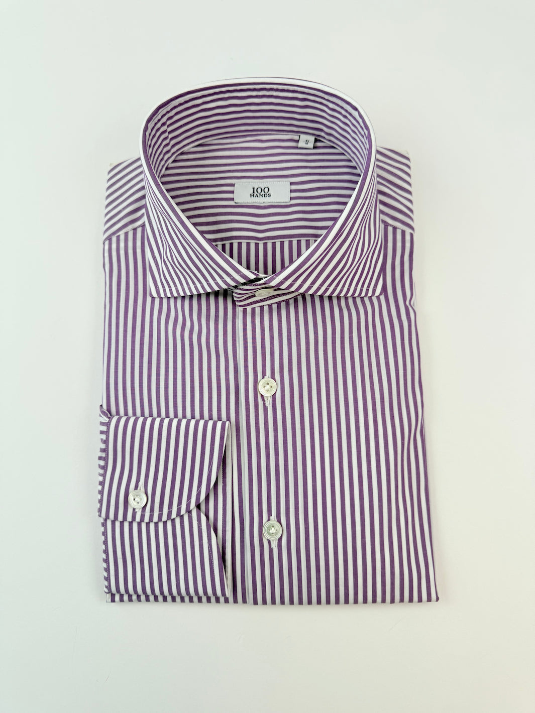 Purple Bold Stripe Cotton Dress Shirt