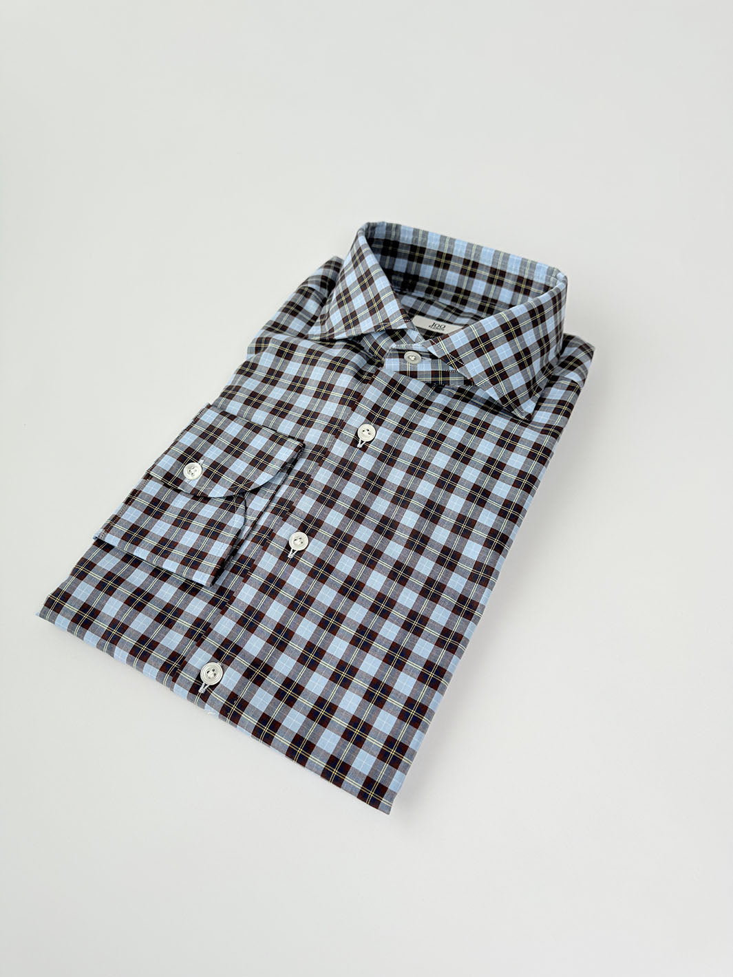 Blue & Brown Plaid Shirt