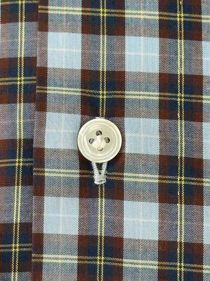 Blue & Brown Plaid Shirt