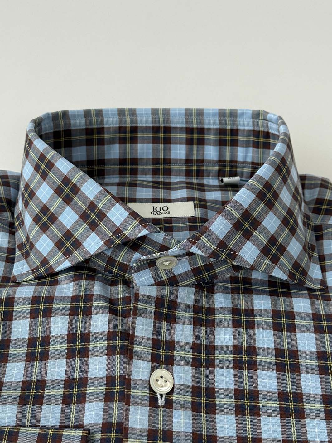 Blue & Brown Plaid Shirt