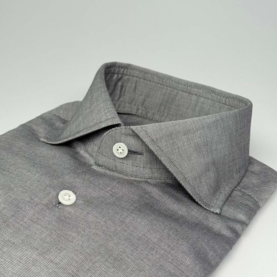 Cotton Oxford Dress Shirt - Grey