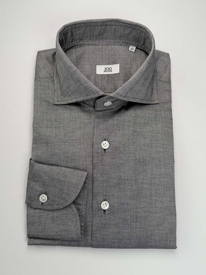 Cotton Oxford Dress Shirt - Grey