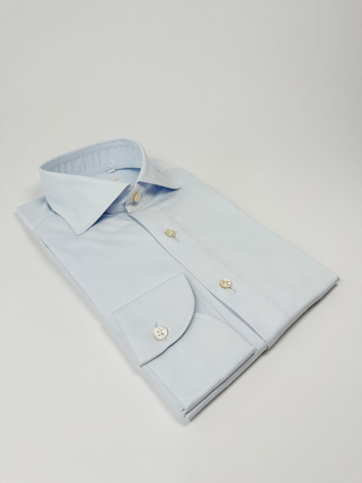 Cotton Twill Dress Shirt - Pale Blue