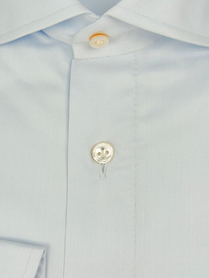 Cotton Twill Dress Shirt - Pale Blue