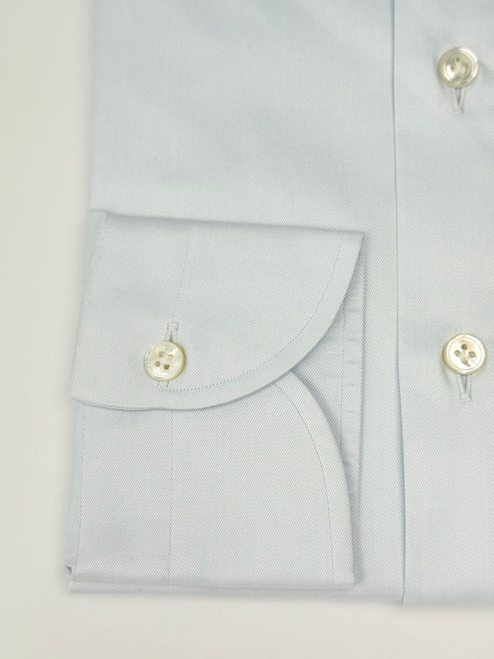Cotton Twill Dress Shirt - Pale Blue