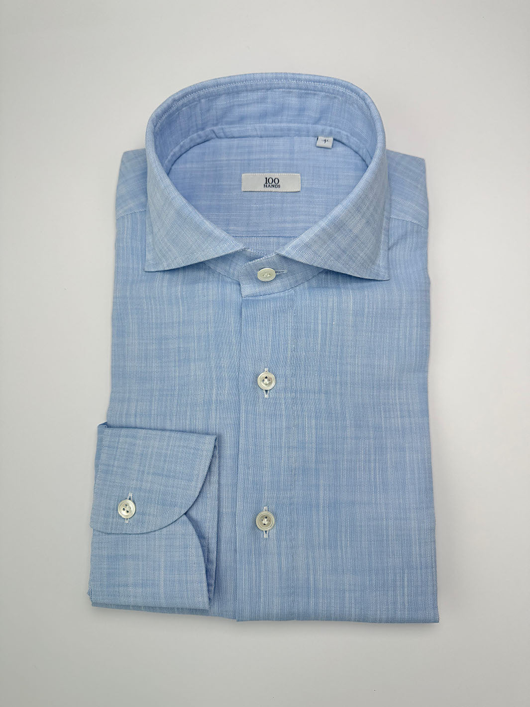 Sky Blue Linen Dress Shirt