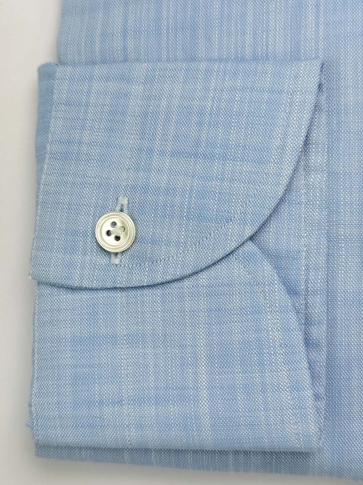 Sky Blue Linen Dress Shirt