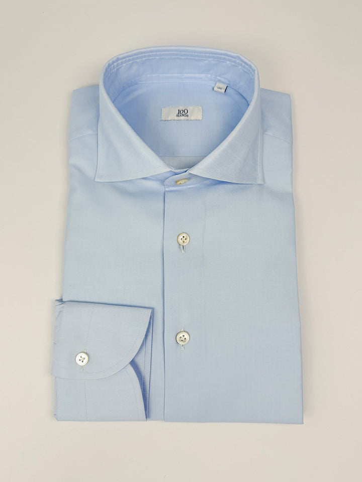 Cotton Twill Dress Shirt - Sky Blue