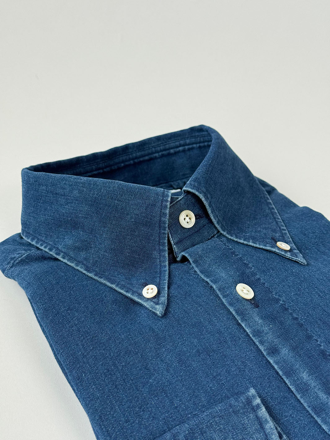 Denim Button-Down Shirt - Washed Indigo