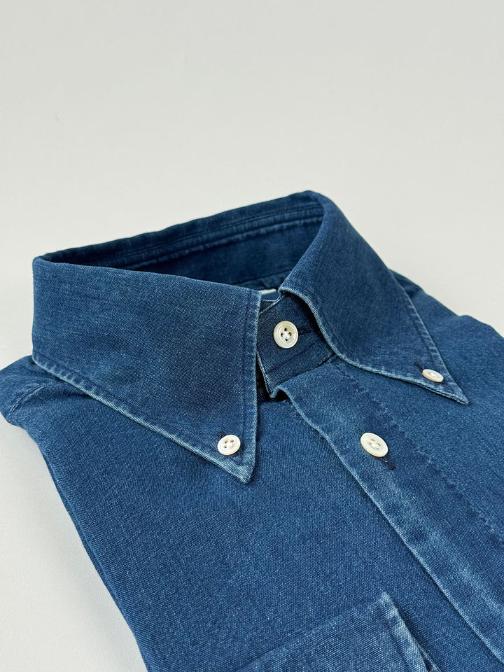 Denim Button-Down Shirt - Washed Indigo