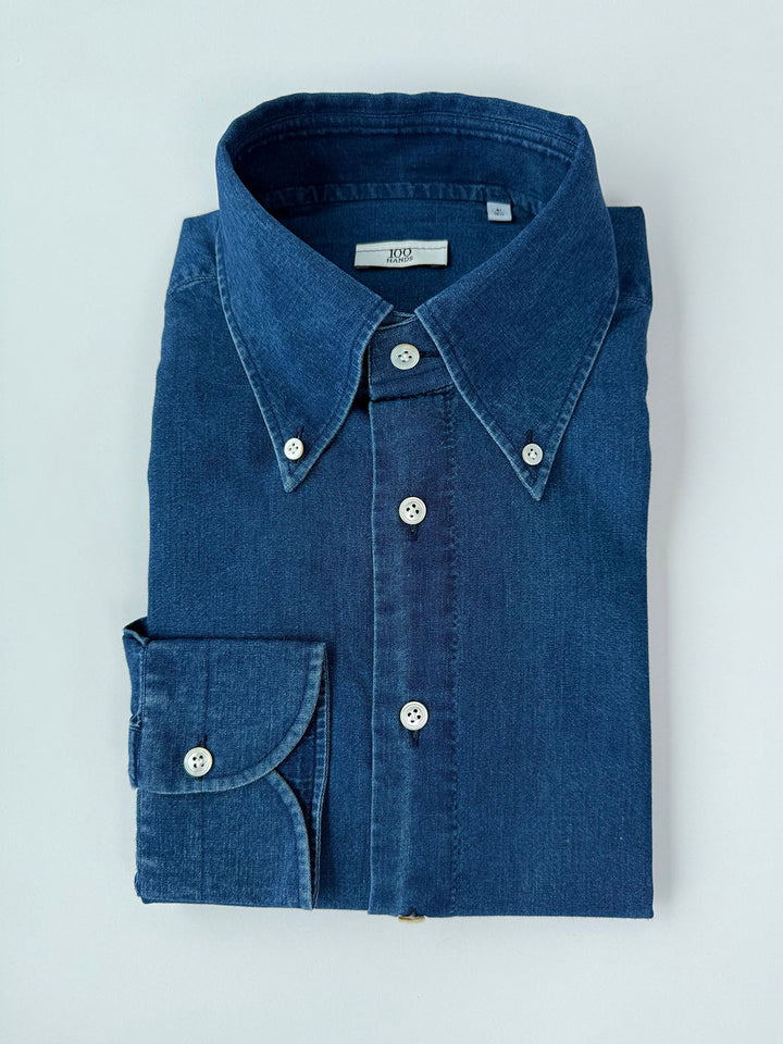 Denim Button-Down Shirt - Washed Indigo