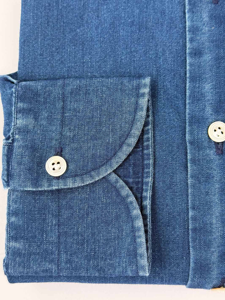 Denim Button-Down Shirt - Washed Indigo