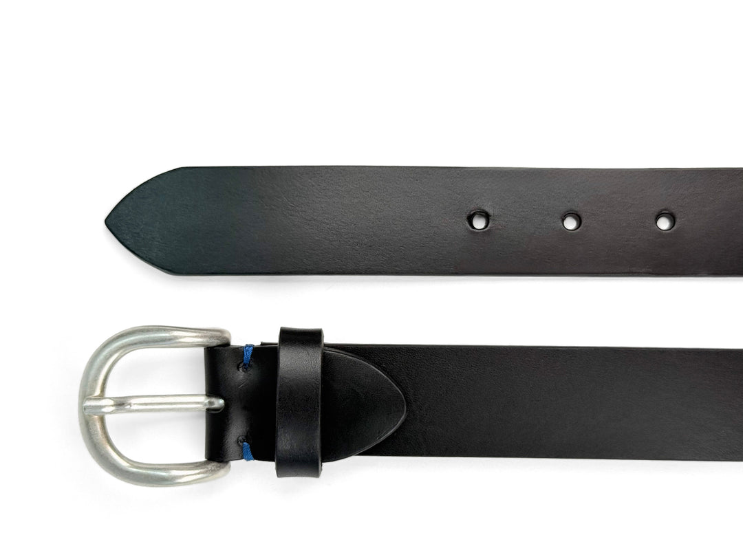 Calfskin Leather Dress Belt - Black