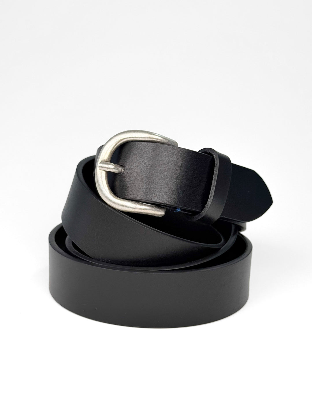 Calfskin Leather Dress Belt - Black