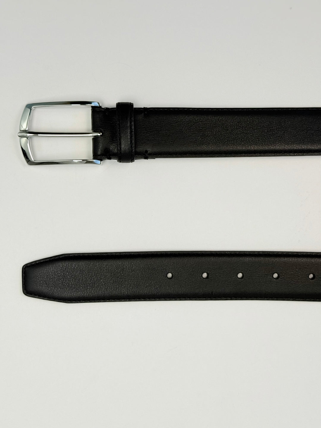 Calfskin Leather Belt - Black