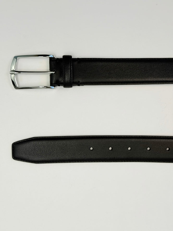 Calfskin Leather Belt - Black