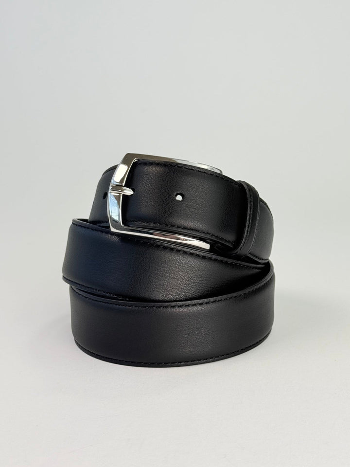 Calfskin Leather Belt - Black