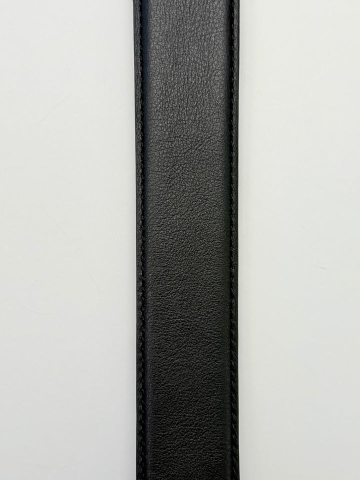 Calfskin Leather Belt - Black