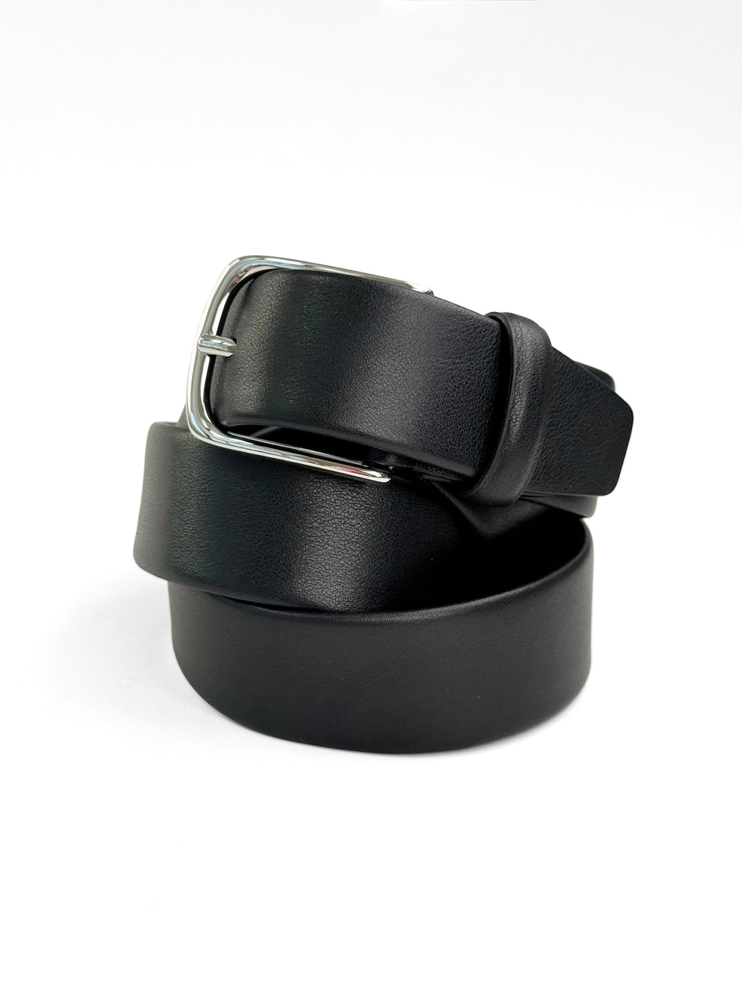 Soft Calfskin Leather Belt - Black