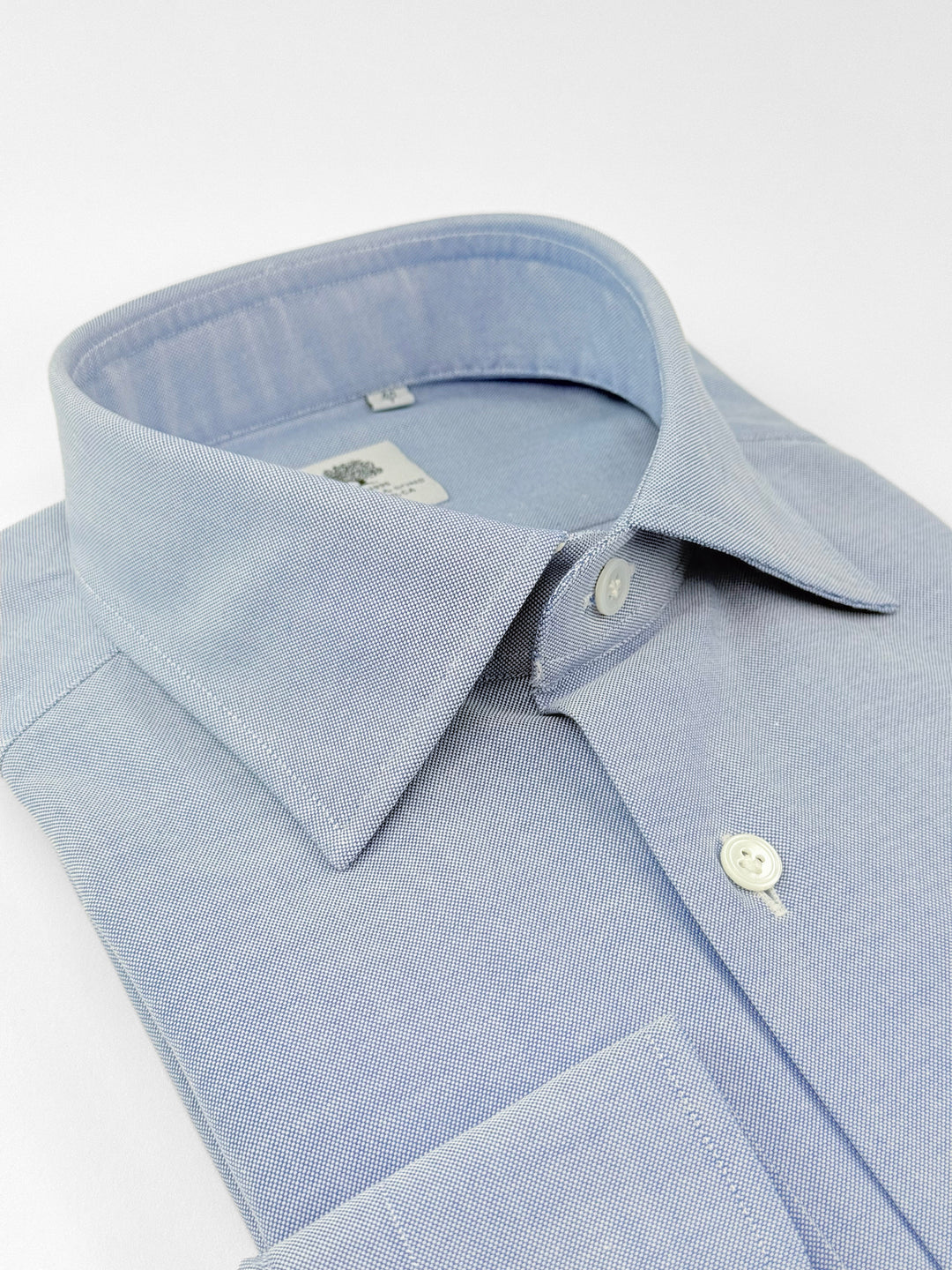 Thomas Mason Heavy Cotton Oxford Dress Shirt - Blue