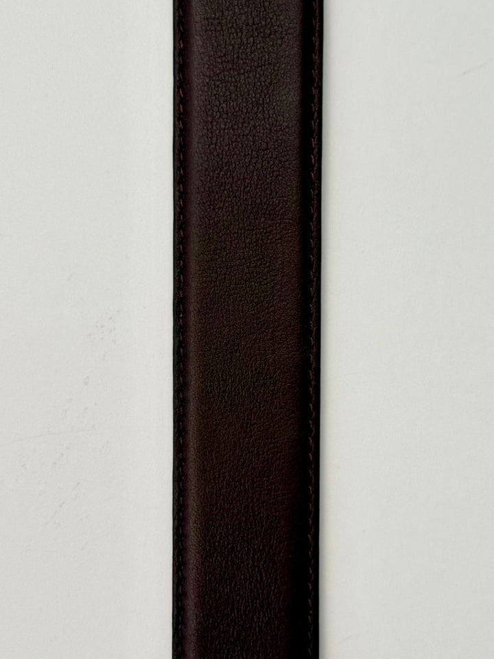 Calfskin Leather Belt - Oxblood