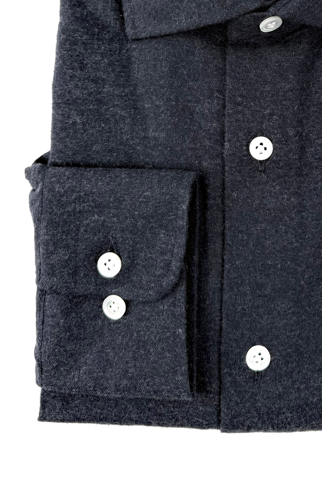 Cotton Flannel Shirt - Charcoal Grey
