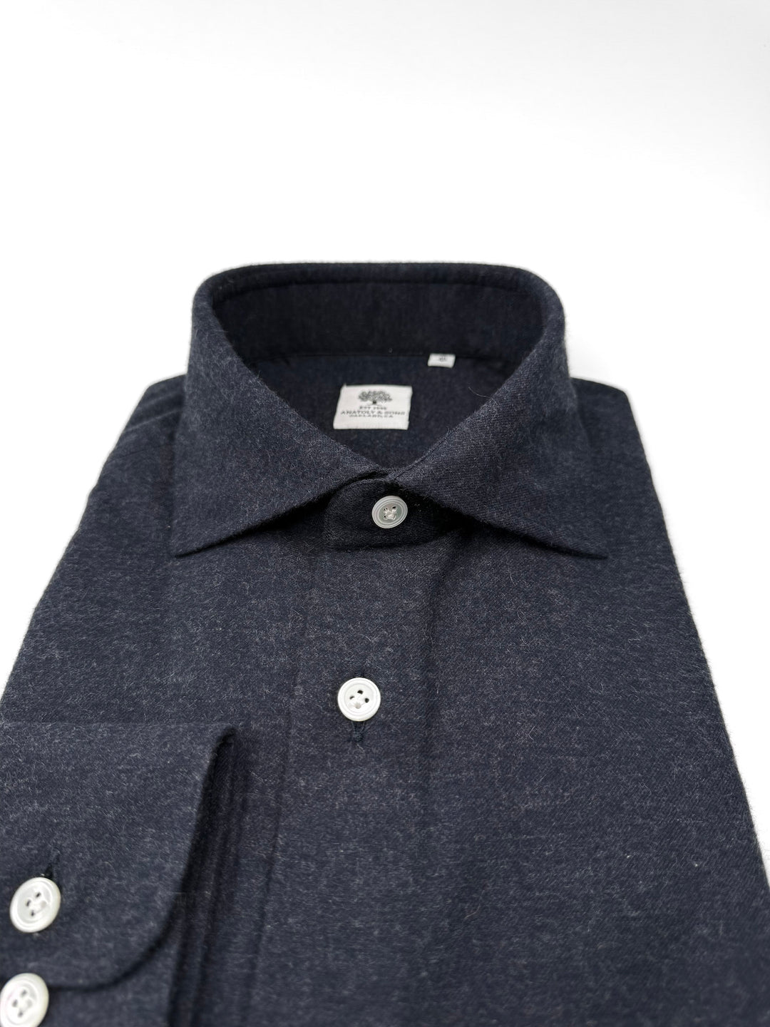 Cotton Flannel Shirt - Charcoal Grey