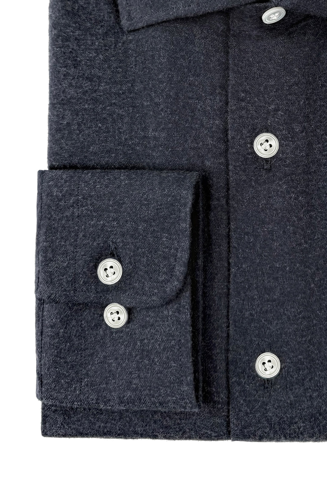 Cotton Flannel Shirt - Charcoal Grey