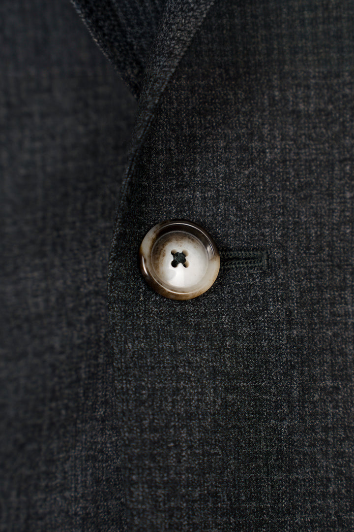 Charcoal Grey Wool Checkered Scabal Sport Coat