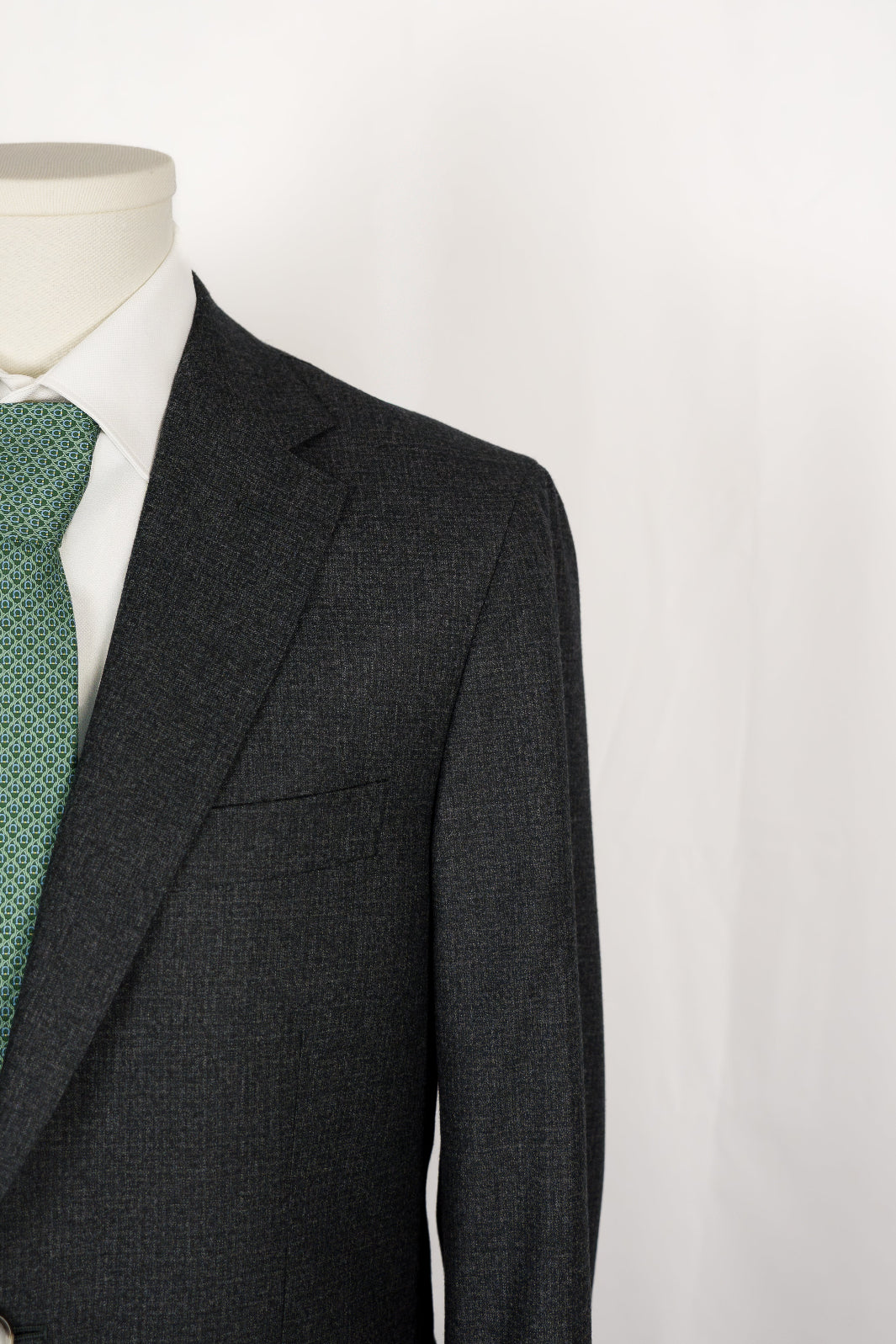 Charcoal Grey Wool Checkered Scabal Sport Coat