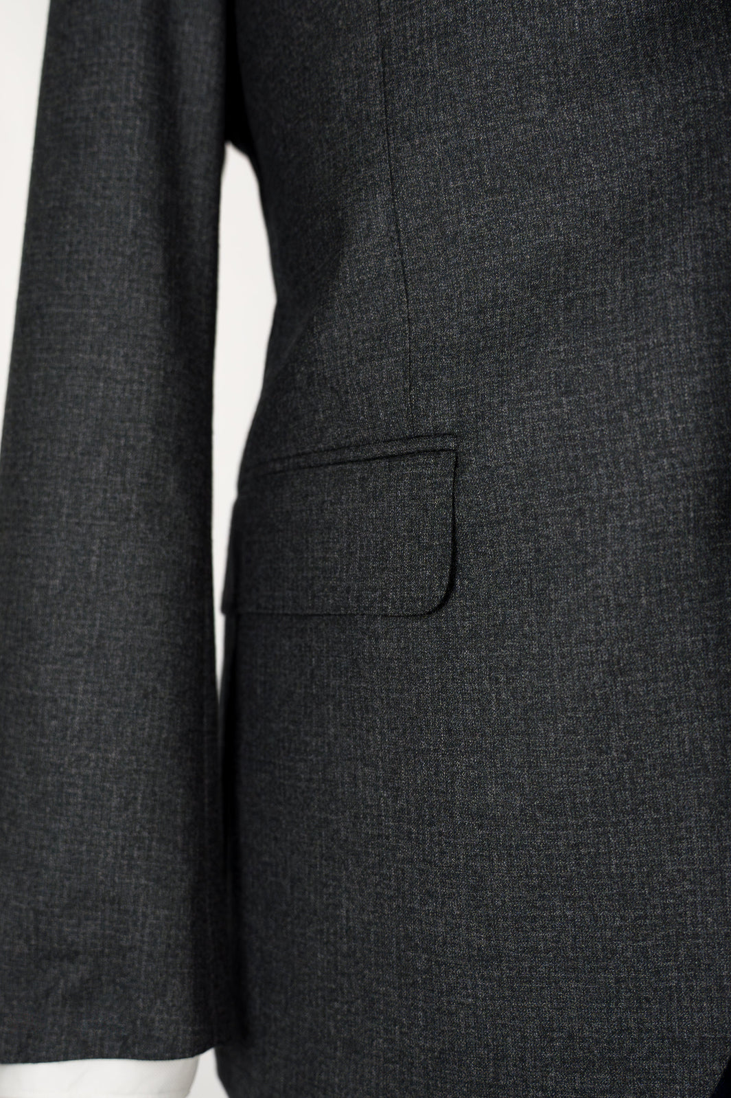 Charcoal Grey Wool Checkered Scabal Sport Coat