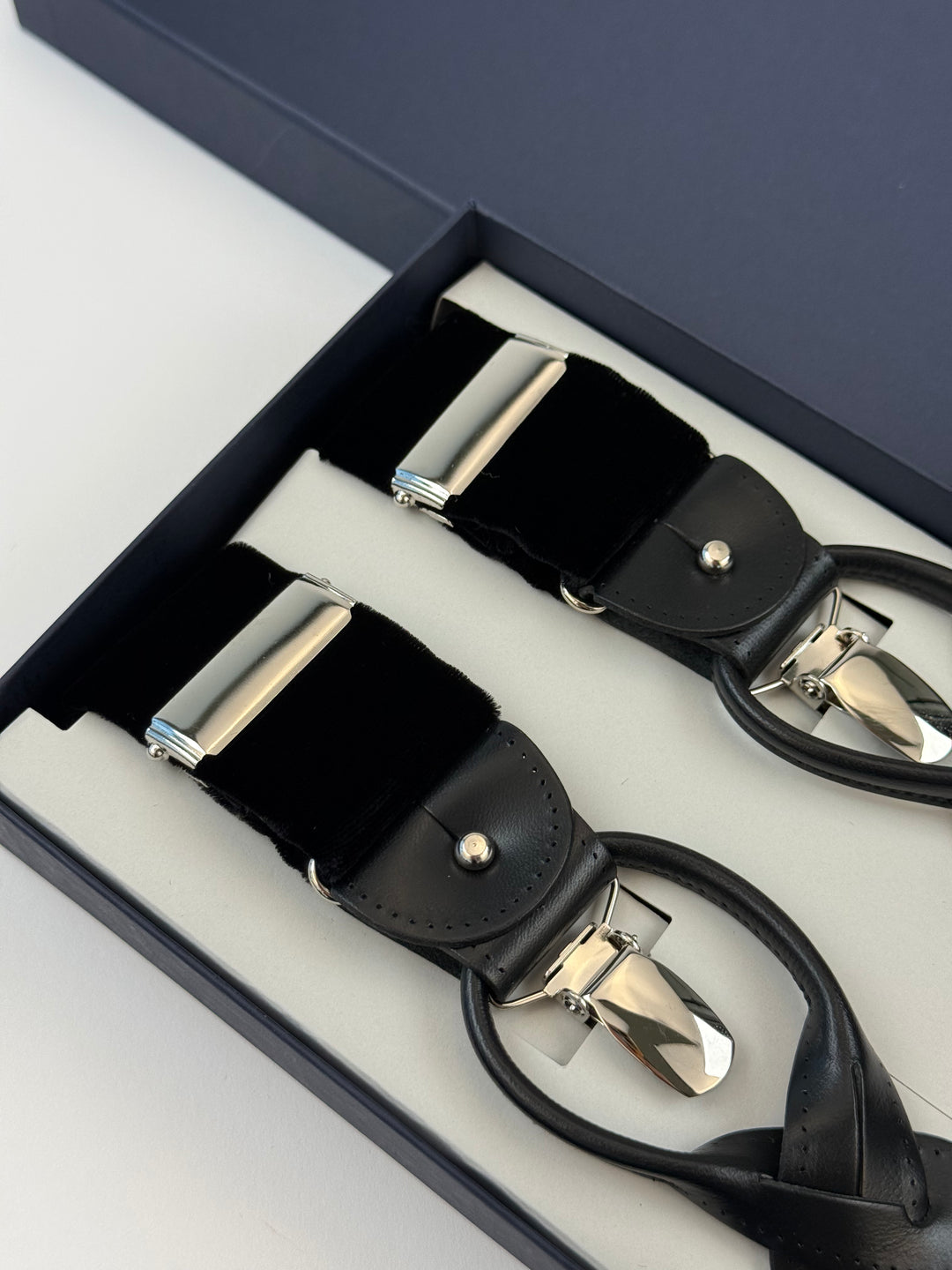 Classic Suspenders Set - Black Velvet